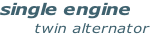 single engine       twin alternator